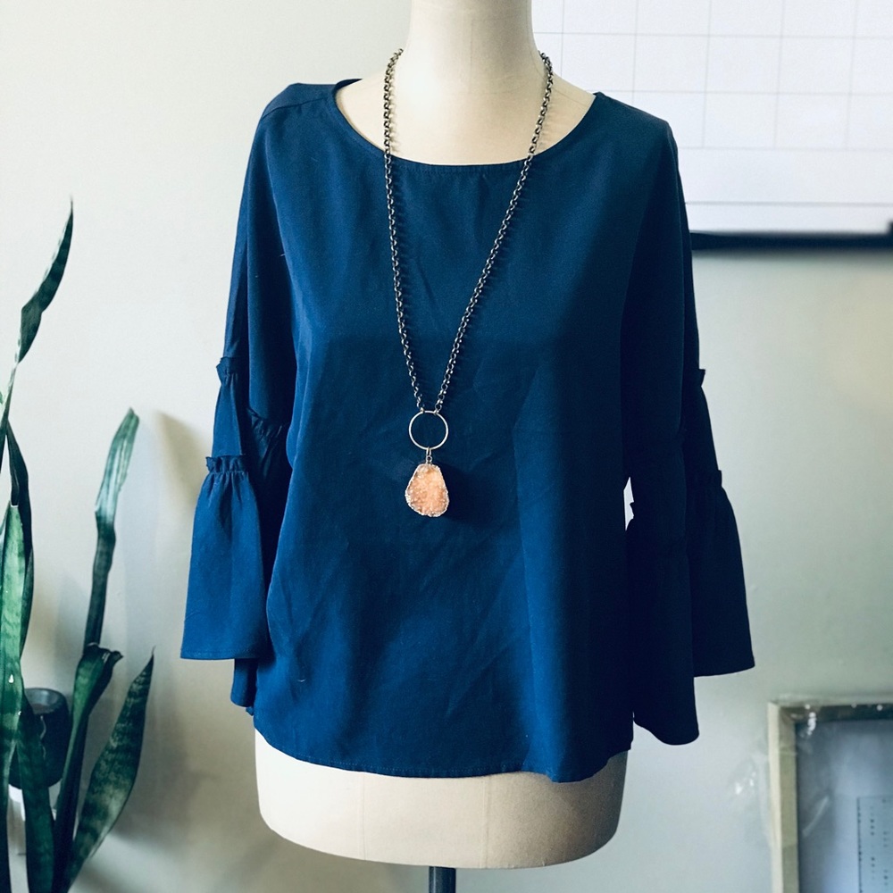 Allison Joy Adorable Flare Sleeve Top